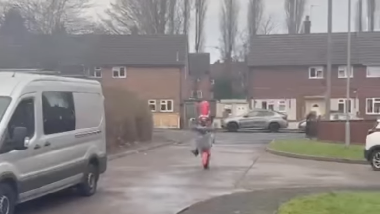 Motocross wheelie crash